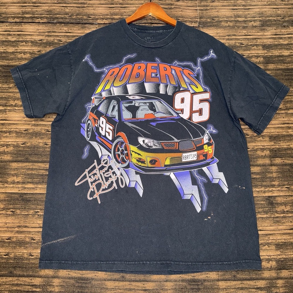 Vintage J Galt T-Shirt Unisex One Size Racing Triston Roberts 95 Cars Graphic
